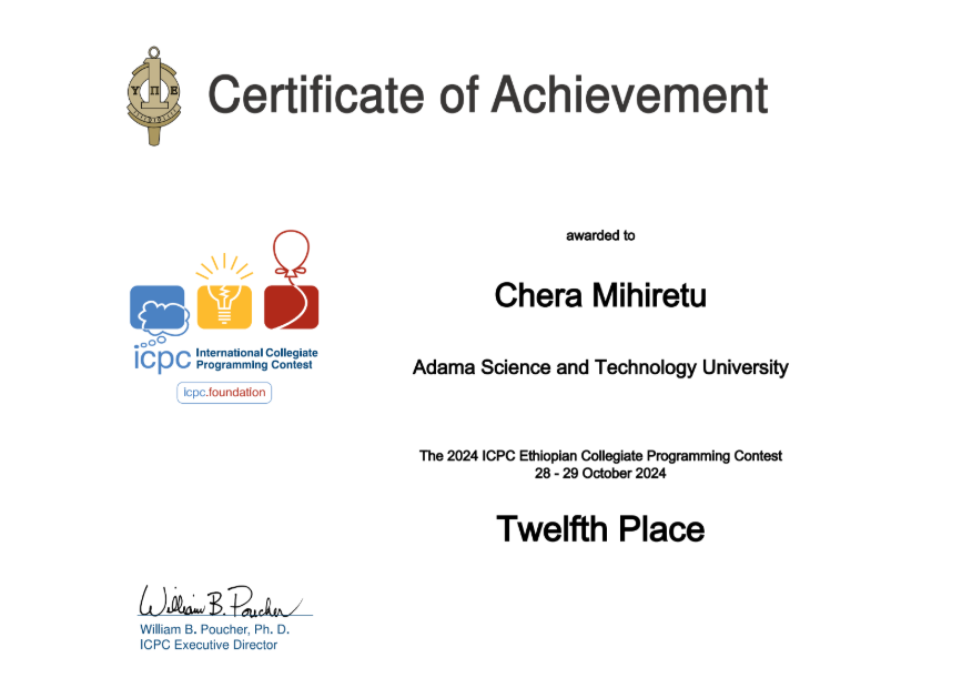 ICPC Ethiopian Collegiate